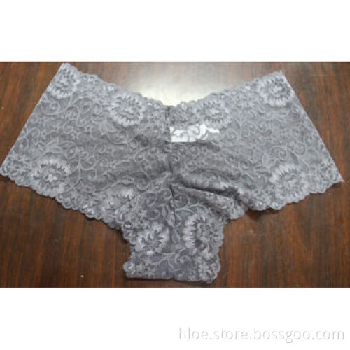 Ladies' boyshorts, polyester/nylon/polyamide/cotton fabric/ water soluble lace trims/ribbonNew